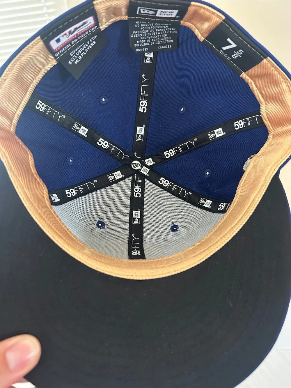 MLB 59FIFTY Navy and Black Fitted Cap with Gold Trim